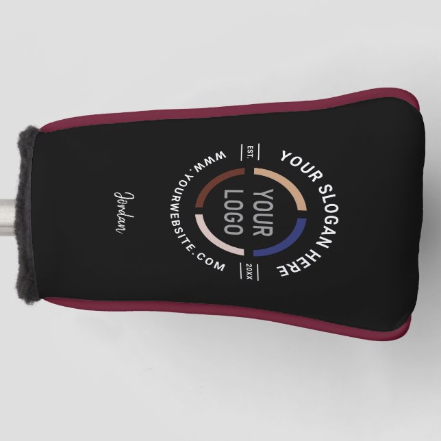 Personalisierter Name Logo als Werbemarke Golf Headcover (Vorderseite)