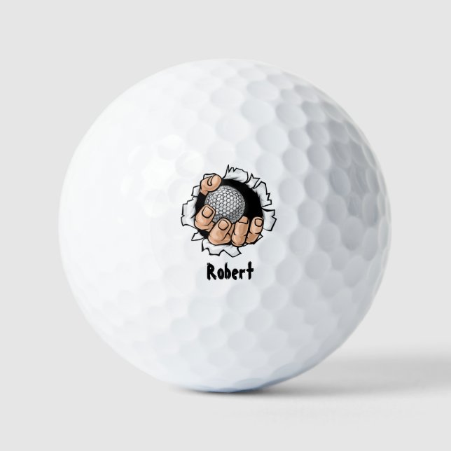 Personalisierter Name Lustig  Golfball (Vorderseite)