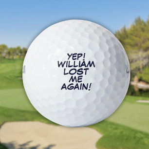 Personalisierter Name Lustig Navy Blau Verlorene N Golfball