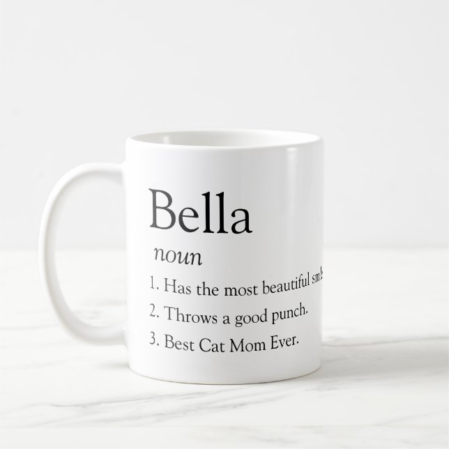 Personalisierter Name Lustige Wörterbuch-Definitio Kaffeetasse (Links)