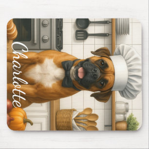 Personalisierter Name Lustiger Boxerhund Liebhaber Mousepad