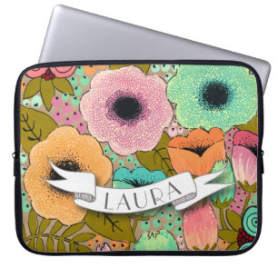 Personalisierter Name: Make up Designer Painted Fl Laptopschutzhülle