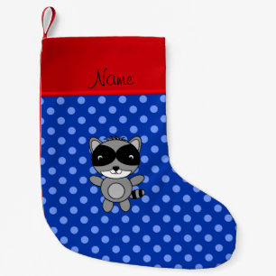 Personalisierter Name Marcoon Blue Polka Punkte Kleiner Weihnachtsstrumpf