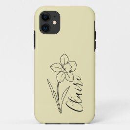 Personalisierter Name März daffodia Geburtsname Bl Case-Mate iPhone Hülle