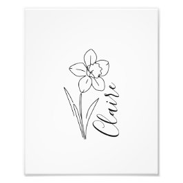 Personalisierter Name März daffodia Geburtsname Bl Fotodruck