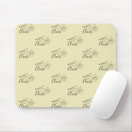Personalisierter Name März daffodia Geburtsname Bl Mousepad
