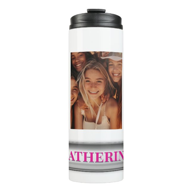 Personalisierter Name Maßgeschneidert Thermosbecher (Vorderseite)