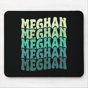 Personalisierter Name Meghan I Liebe Meghan Groovy Mousepad