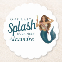 Personalisierter Name Mermaid Bachelorette Untersetzer