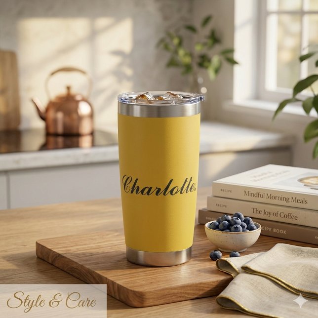 Personalisierter Name Metallic Gold Custom Thermobecher (Personalized Name Metallic Gold Custom Insulated Tumbler)