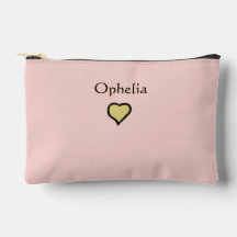 Personalisierter Name Minimal Herz Schwarz & Rosa