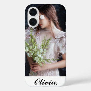 Personalisierter Name mit Foto iPhone 16 Hülle