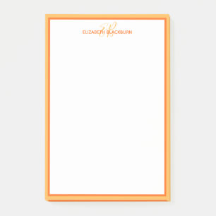 Personalisierter Name mit Monogramm Anfangsbuchsta Post-it Klebezettel