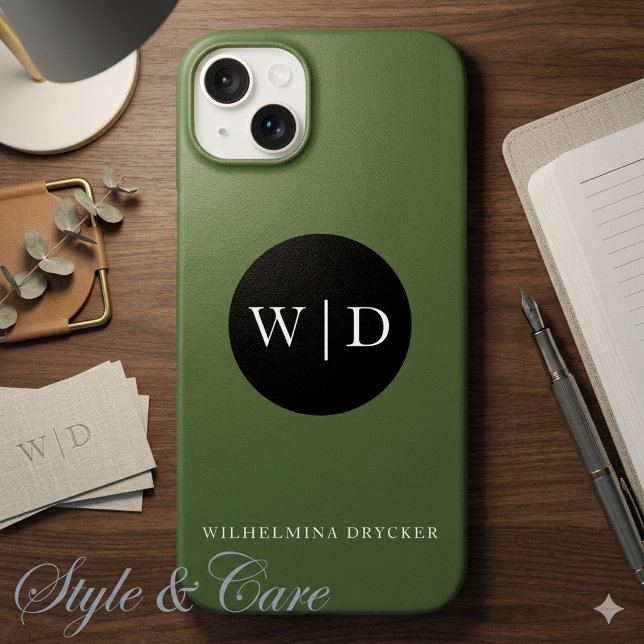 Personalisierter Name mit Monogramm Case-Mate iPhone Hülle (Personalized Name with Monogram Case-Mate iPhone 14 Plus Case)