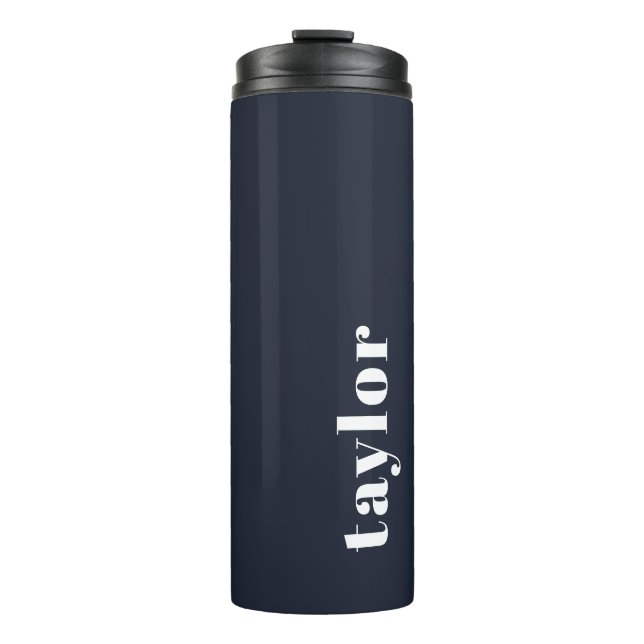 Personalisierter Name modern einfach und modern Thermosbecher (Vorderseite)