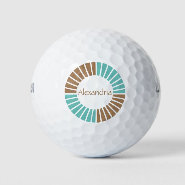 Personalisierter Name Modern Golfball (Vorderseite)