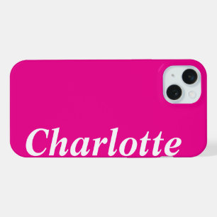 Personalisierter Name Modern Stilvoll Minimal Schw iPhone 15 Plus Hülle