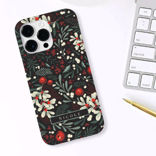 Personalisierter Name Moderne, blumenreich und bot Case-Mate iPhone 14 Pro Max Hülle