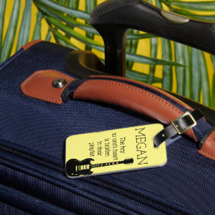 Personalisierter Name Moderne Minimal Electric Gui Gepäckanhänger