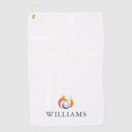 Personalisierter Name Moderner Fox und Ball Golfhandtuch