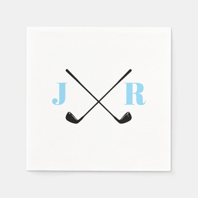Personalisierter Name Monogram Golf Club Serviette (Vorderseite)