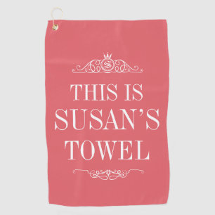 Personalisierter Name   Monogram Golf Handtuch