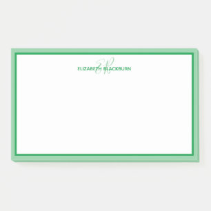 Personalisierter Name Monogramm Anfangsbuchstaben Post-it Klebezettel