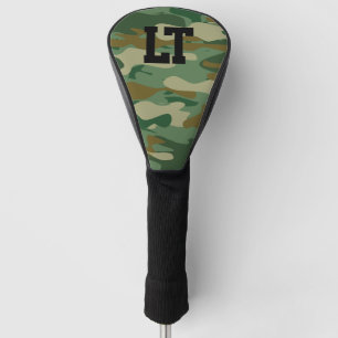 Personalisierter Name Monogramm grüne Camouflage Golf Headcover