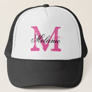 Personalisierter Name Monogramm Hut für Hochzeitsf Truckerkappe