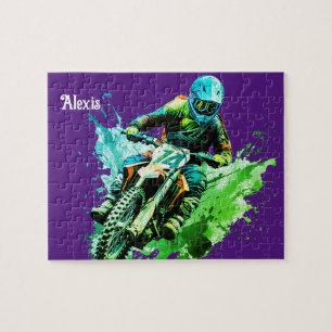Personalisierter Name Motocross Puzzle