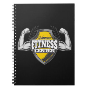 Personalisierter NAME Muskel Fitness Trainer Gym Notizblock