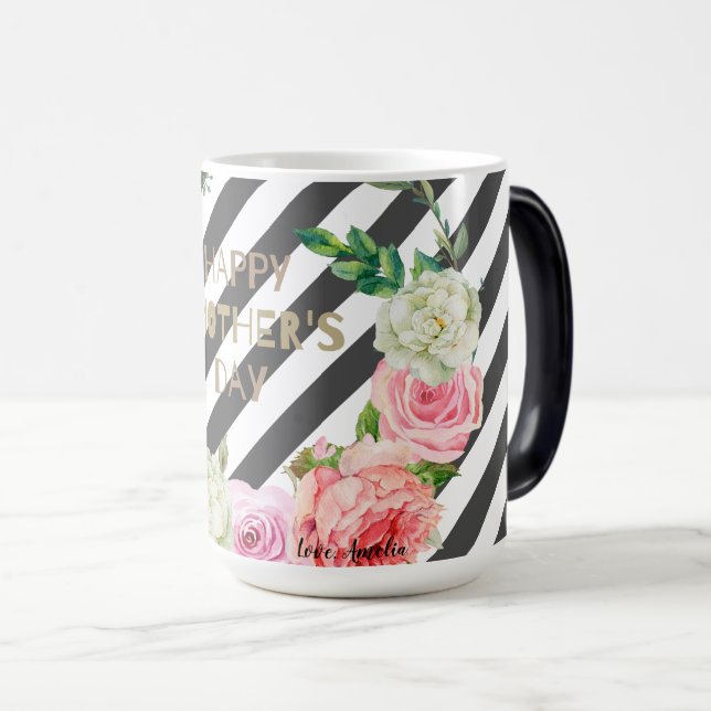 Personalisierter Name Muttertag Blumengeschenk Verwandlungstasse (VorderseiteRechts)