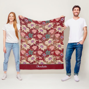 Personalisierter Name - nahtloses Muster Fleecedecke