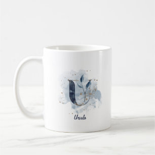 Personalisierter Name Name Anfangsbuchstabe U Kaffeetasse