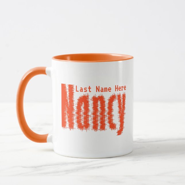 Personalisierter Name "Nancy" in Pixeln Tasse (Links)