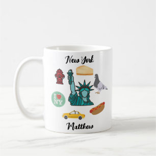 Personalisierter Name New York Cheesecake Pigeon N Kaffeetasse