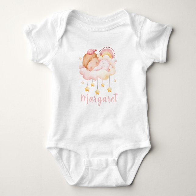 Personalisierter Name Niedlich Baby Strampler (Vorderseite)