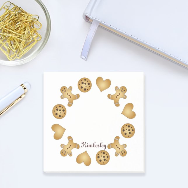 Personalisierter Name Niedlich Cookie Gingerbrot M Post-it Klebezettel (Von Creator hochgeladen)