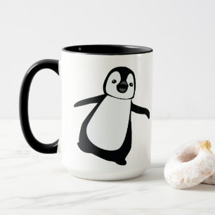 Personalisierter Name Niedlich Peeking Pinguin Url Tasse