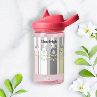 Personalisierter Name Niedlich Retro farbenfrohe L Trinkflasche