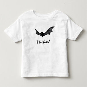 Personalisierter Name Niedlich Spooky Black Bats H Kleinkind T-shirt