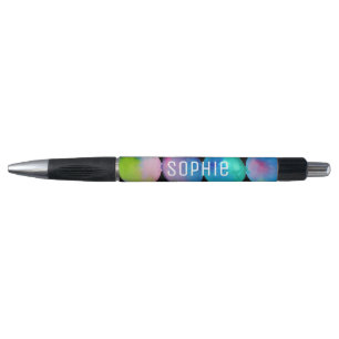 Personalisierter Name niedliche blaue Wasserfarbe Kugelschreiber