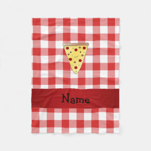 Personalisierter Name niedliche Pizzeria rot Fleecedecke