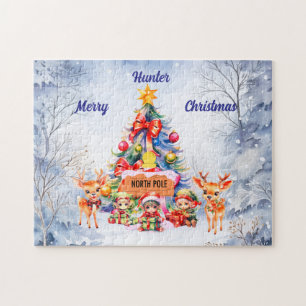 Personalisierter Name Nordpol Puzzle