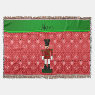Personalisierter Name Nutcracker Roter Schneemanns Decke