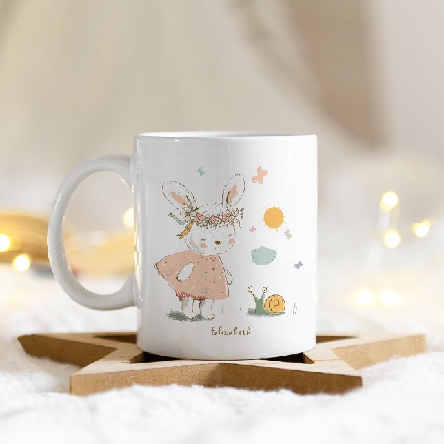 Personalisierter Name Oaster Baby Rabbit Muster Kaffeetasse (Von Creator hochgeladen)