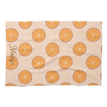 Personalisierter Name Obst orange und braun