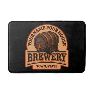 Personalisierter NAME Old Oak Barrel Bierbrauerei  Badematte
