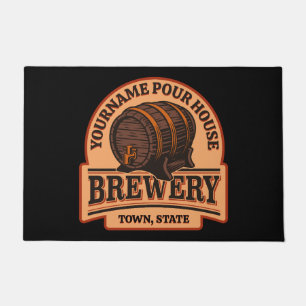 Personalisierter NAME Old Oak Barrel Bierbrauerei Fußmatte