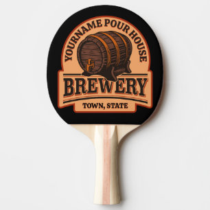 Personalisierter NAME Old Oak Barrel Bierbrauerei Tischtennis Schläger